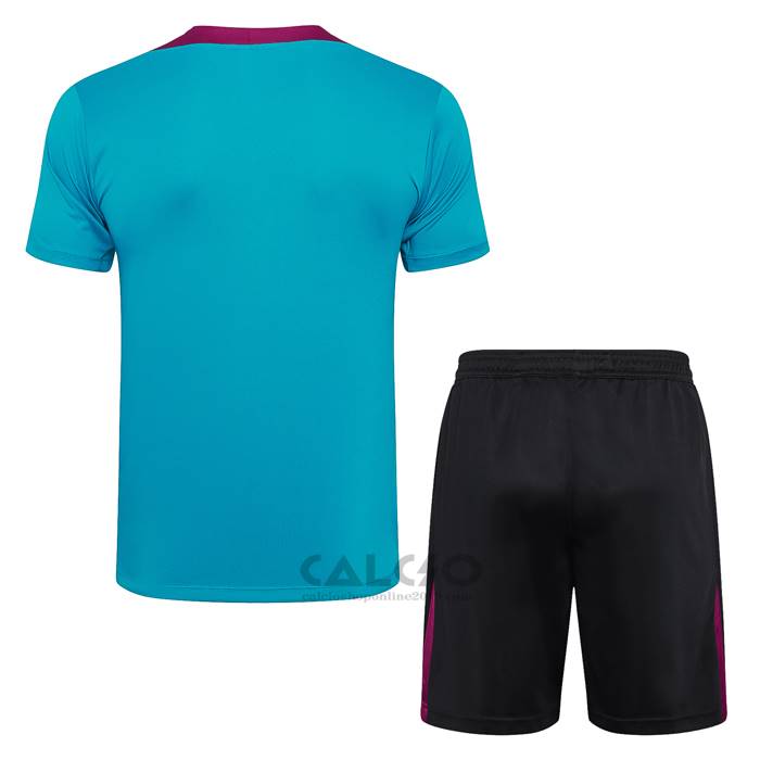 Tuta da Track Paris Saint-Germain Manica Corta 2024-2025 Verde - Pantaloncini